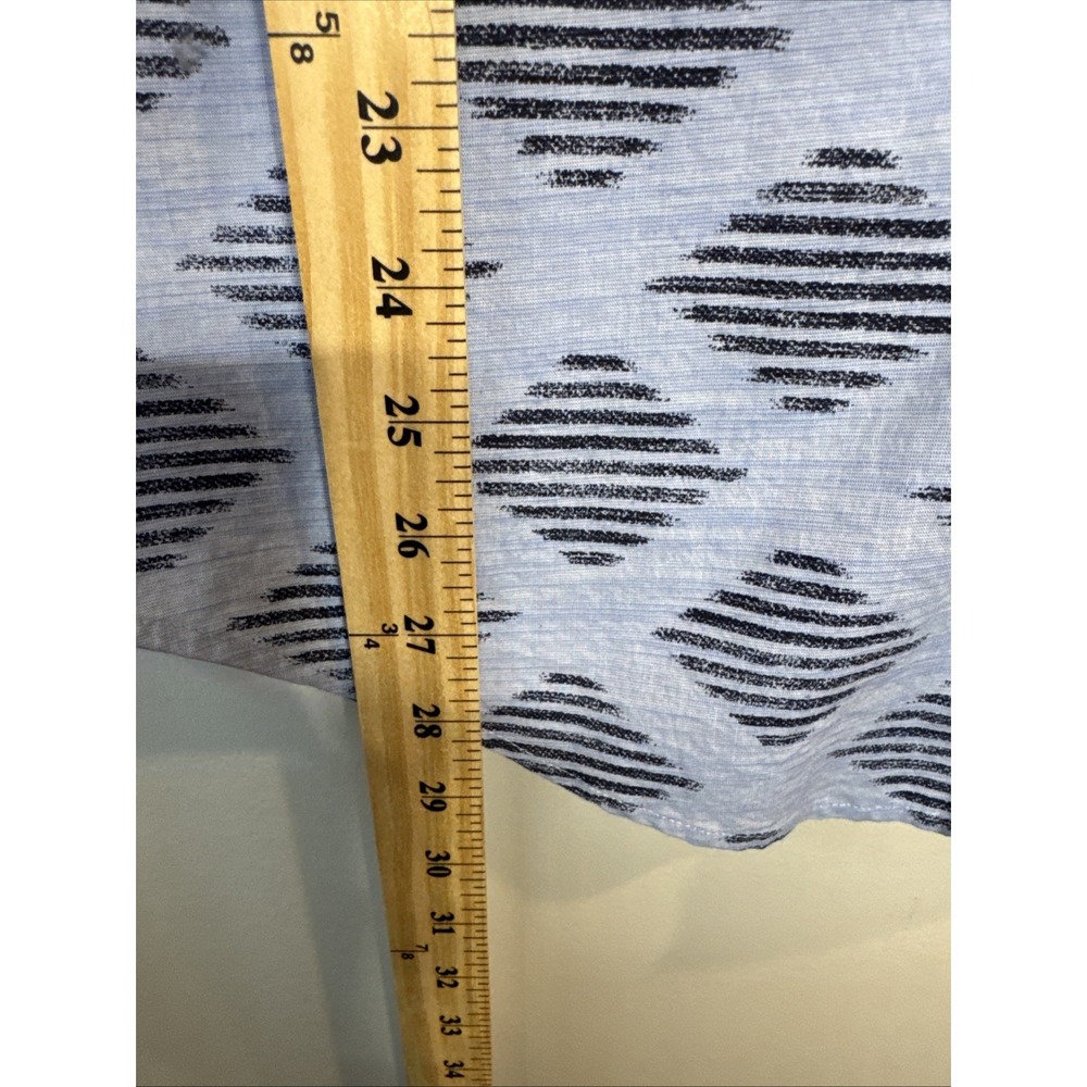 Tasso Elba Mens Shirt Blue Diamond Pattern Short Sleeve Button Up Cotton - Picture 5 of 6